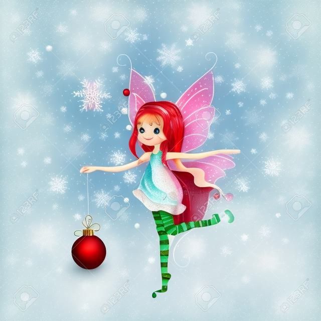 Cute little Christmas fairy.