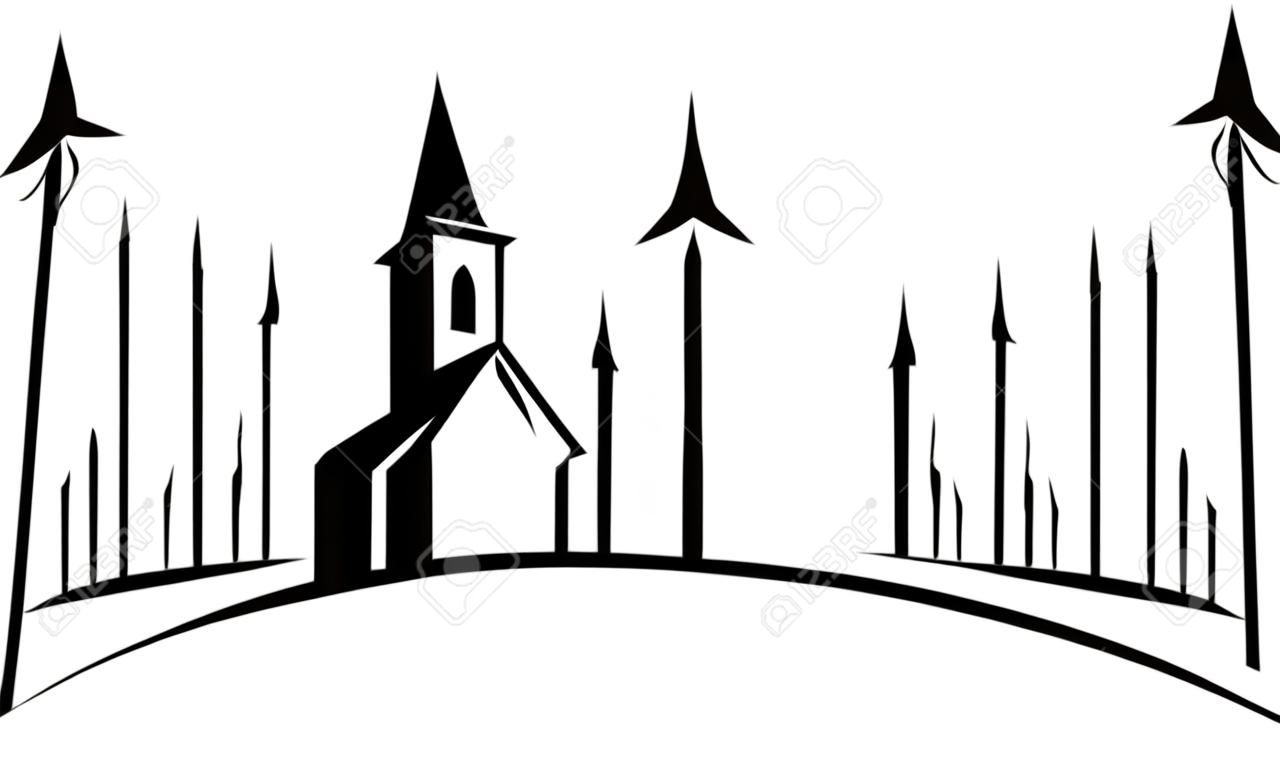 一座教堂的插图