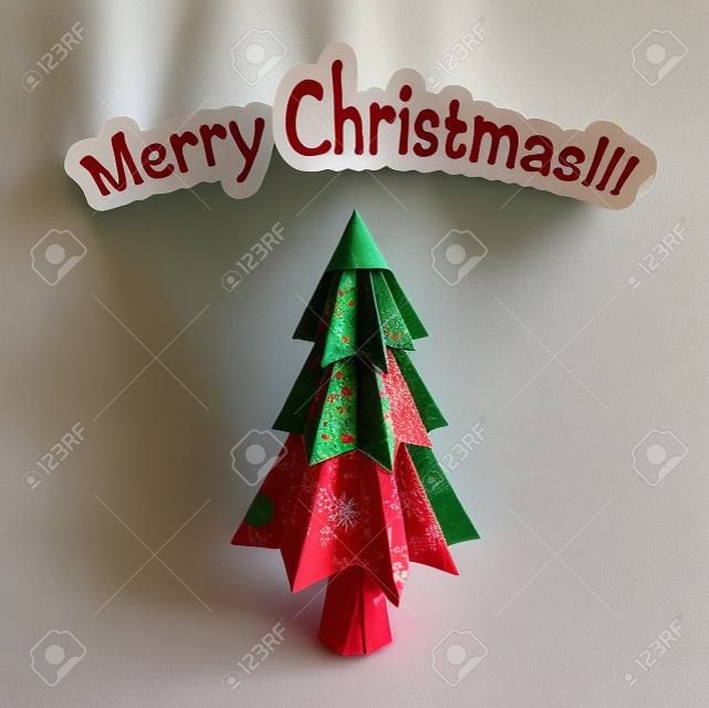 Origami arbre de Noël