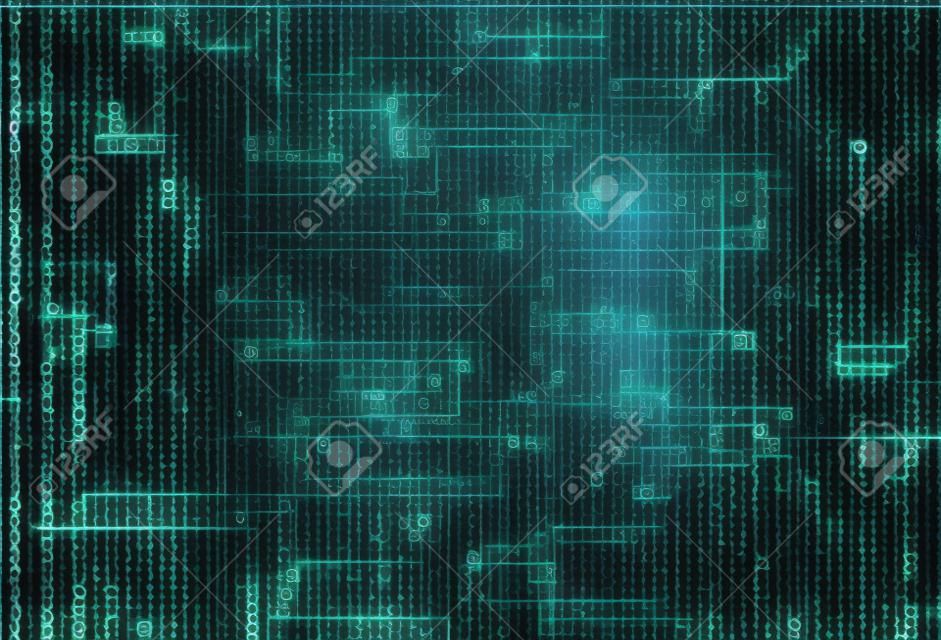 Abstract Matrix Background. Binary Computer Code. Coding / Hacker concept. Background Illustration.