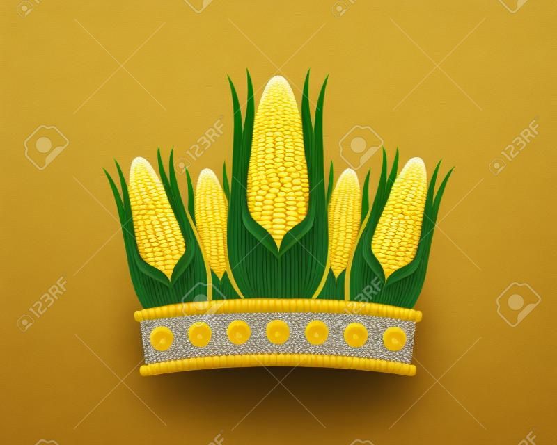 Kukurydza tworząca kształt korony