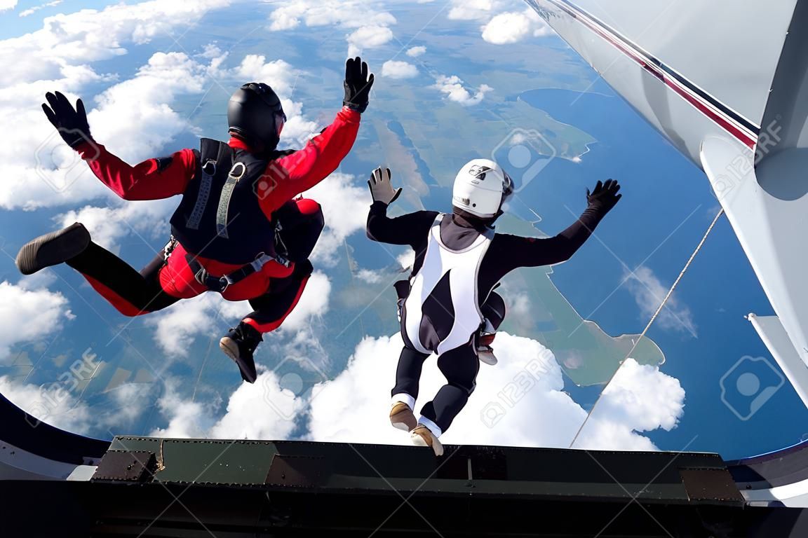 Skydiving. Exit.