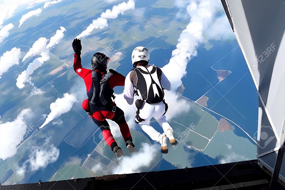 Skydiving. Exit.