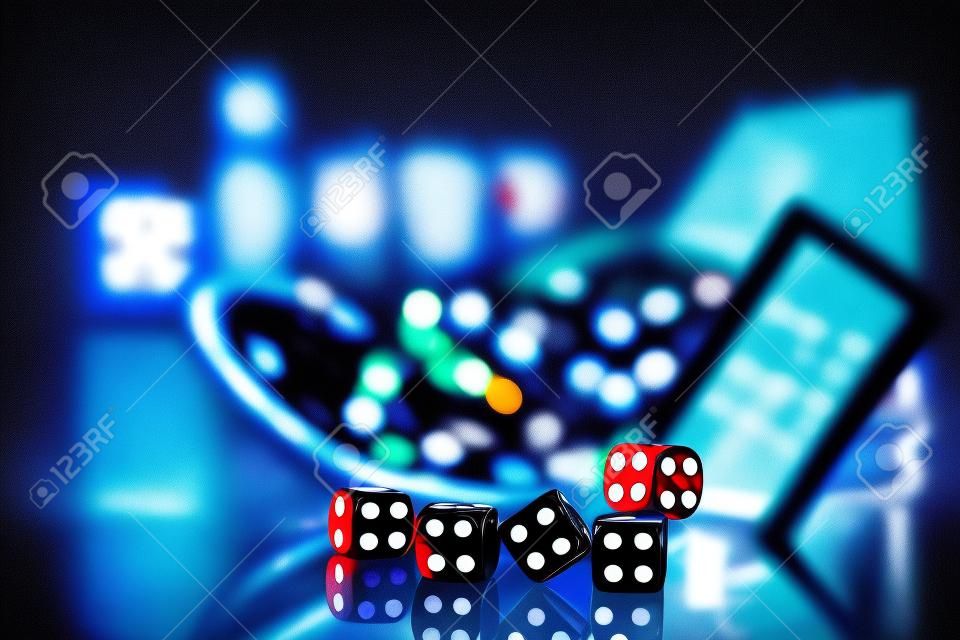 Imagem de alto contraste da roleta do casino