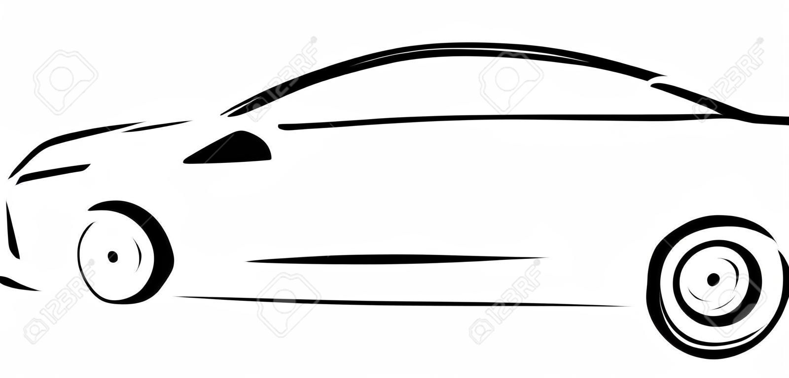 Car outline  Vector illustration 