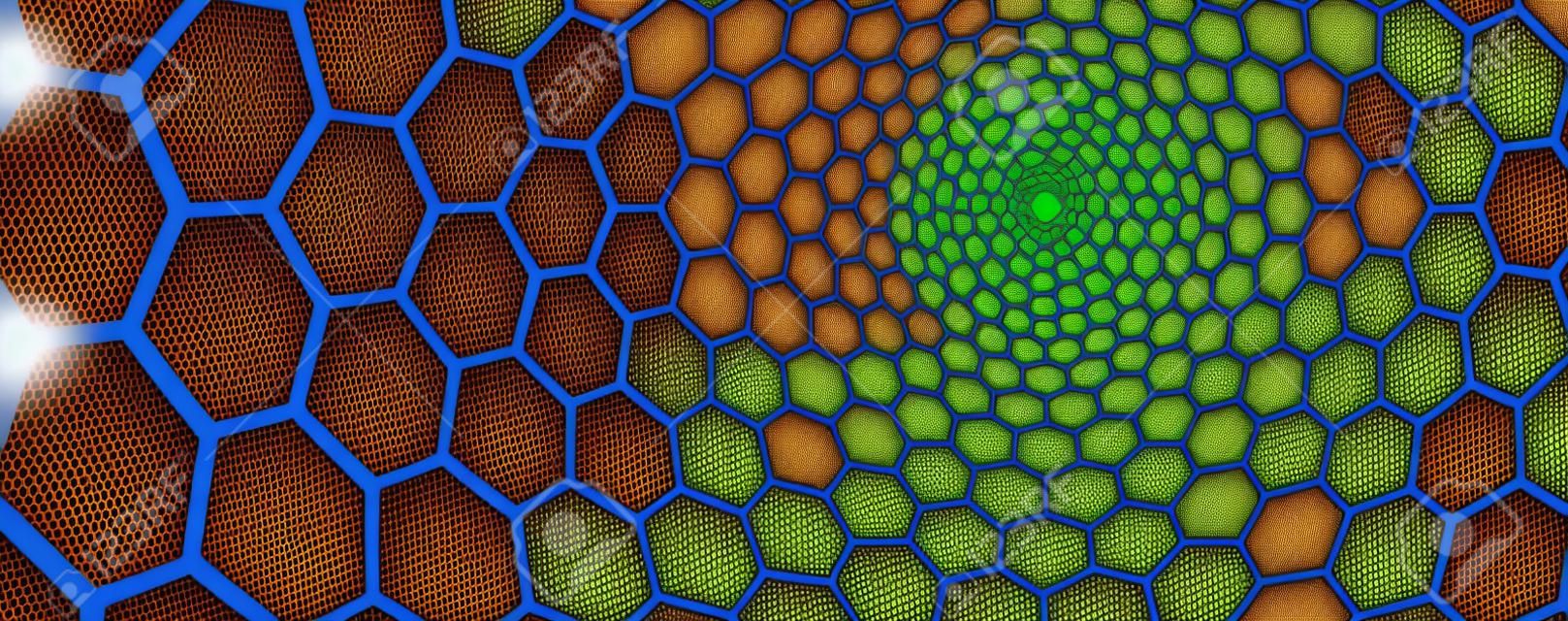 Fundo abstrato vetorial com malha de hexágonos. padrão de favo de mel.