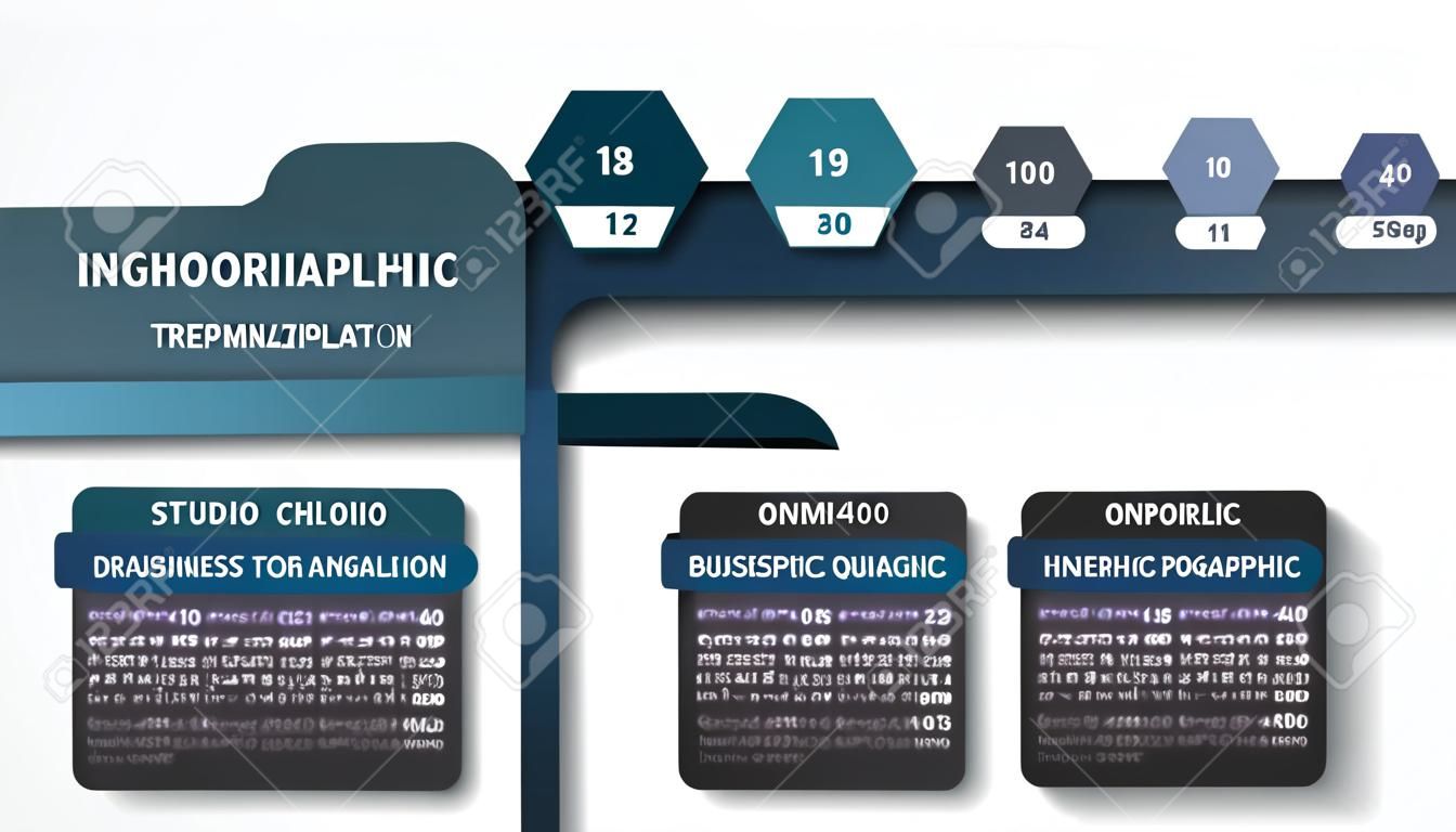 Modèle d'infographie 3D vectoriel pour la présentation. Visualisation des données d'entreprise. Éléments abstraits. Concept créatif pour infographie.