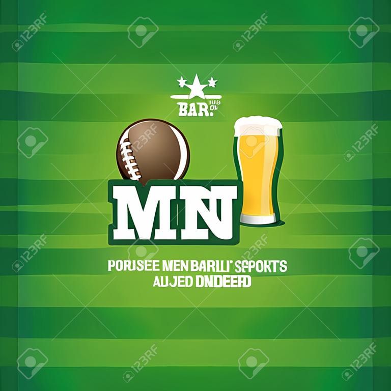 Sports Bar Menu card design template  