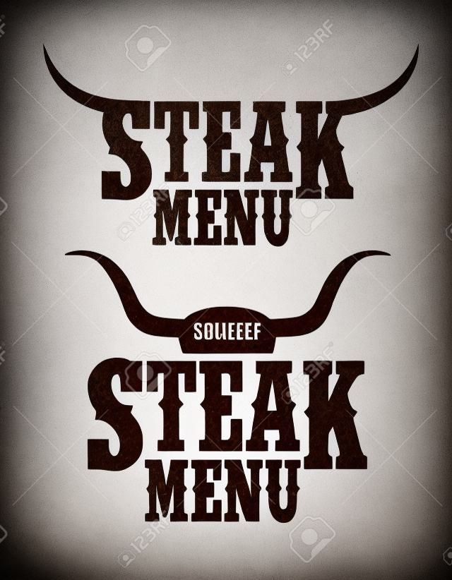 Признаки Steak меню установлено.