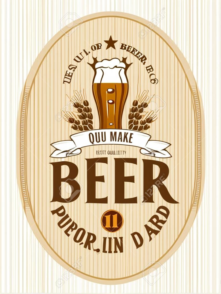 Etiqueta de la cerveza diseño de la plantilla