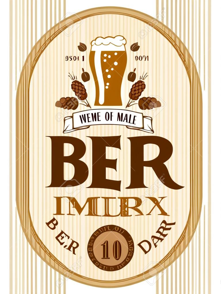 Beer label design template 