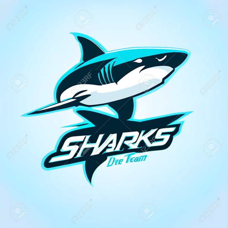 俱乐部或运动队的鲨鱼徽标