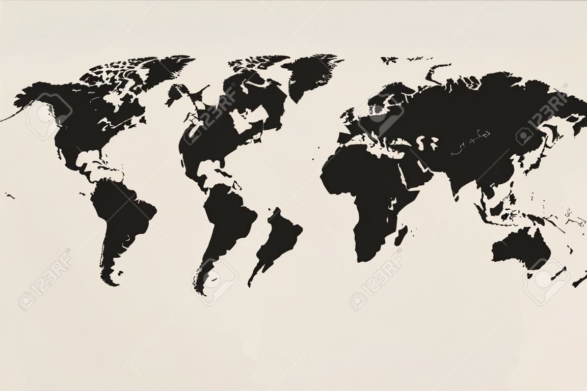 Dünya haritası illüstrasyon