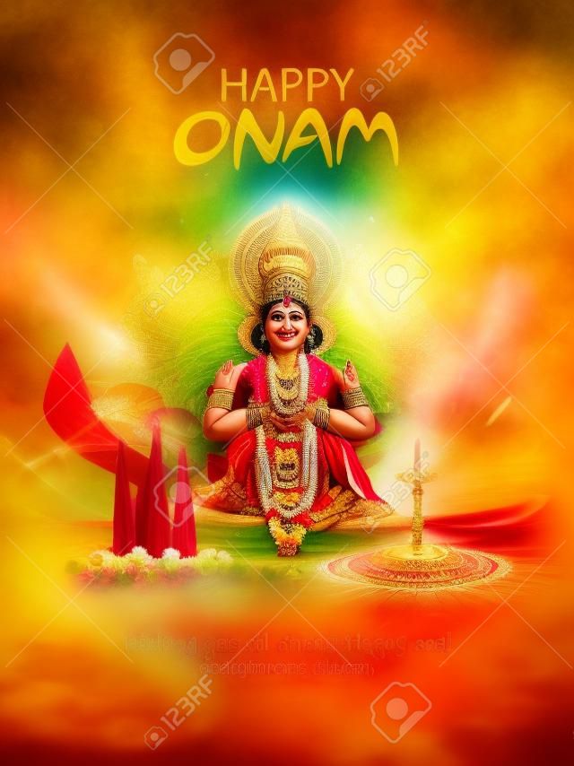 Happy Onam holiday for South India festival background
