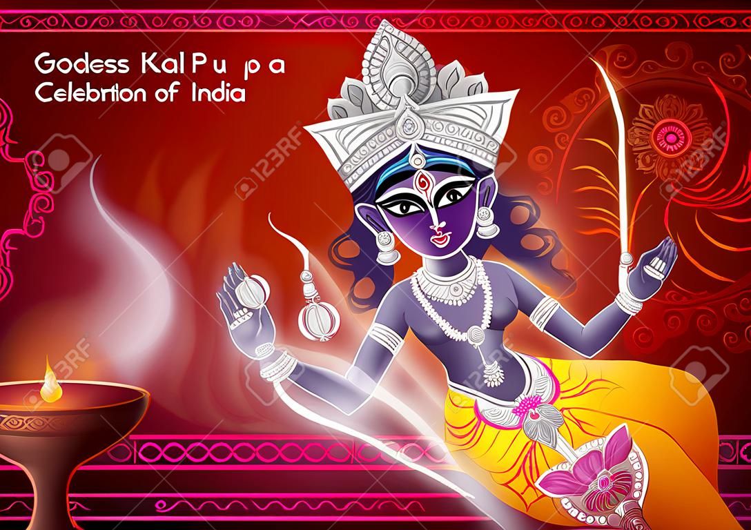 Goddess Kali puja celebration during Diwali festival of India