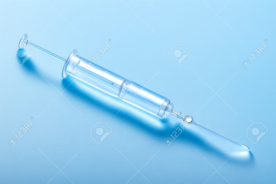  Glass interchangeable medical syringe isolated on white background