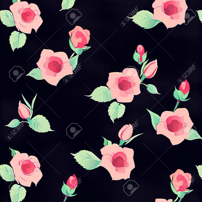 Roses seamless pattern