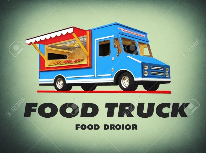 Különböző élelmiszer-teherautóknak van egy retro megjelenésük