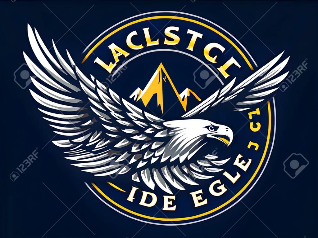 Eagle logo - vector illustration, emblem on dark background