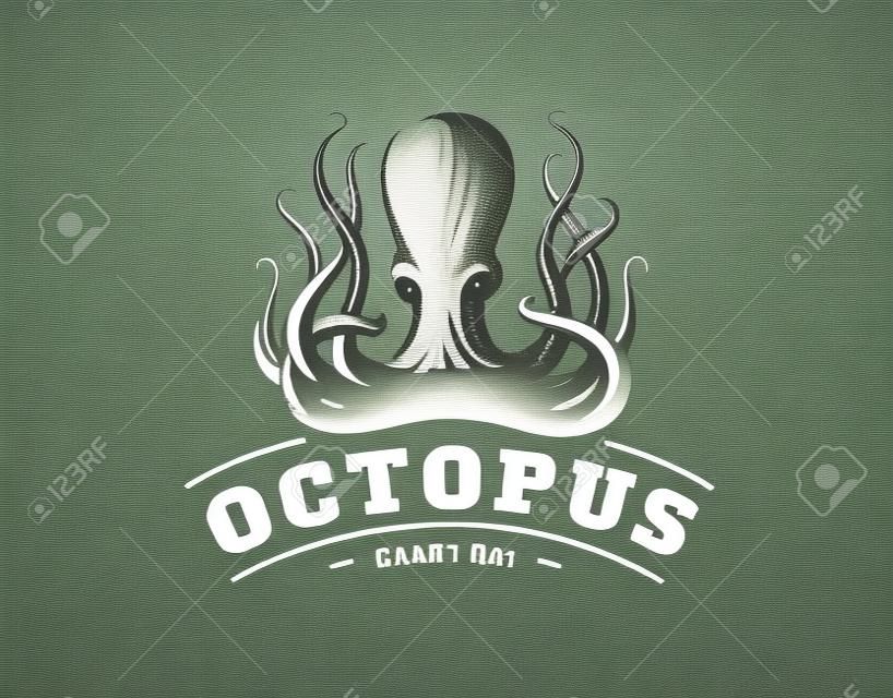 Octopus in emblem design