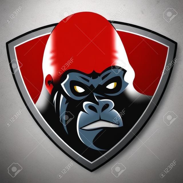 gorilla head esport mascot logo design