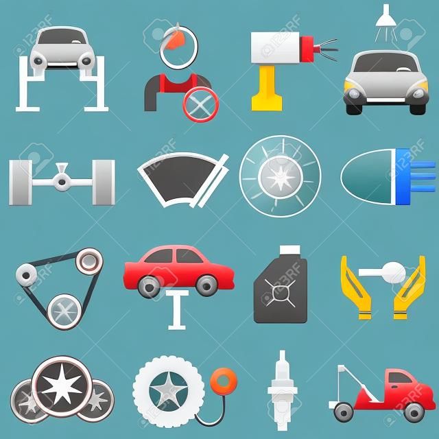 Car Wartung und Reparatur icon set