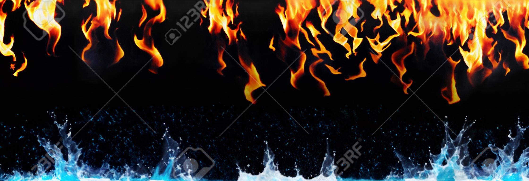 fogo e água no preto - energia oposta