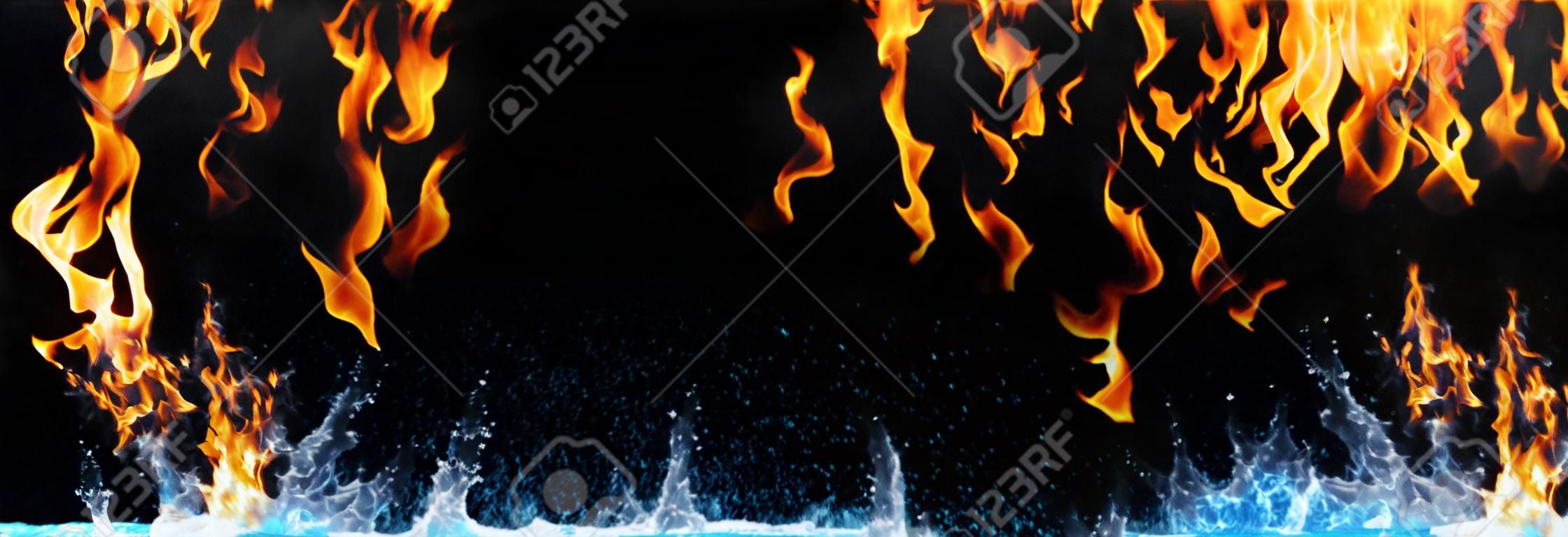 fogo e água no preto - energia oposta