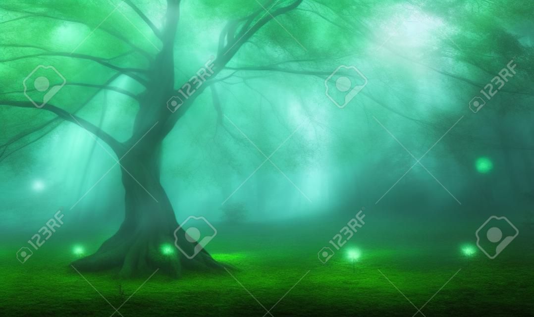 árbol de las hadas en bosque mystic