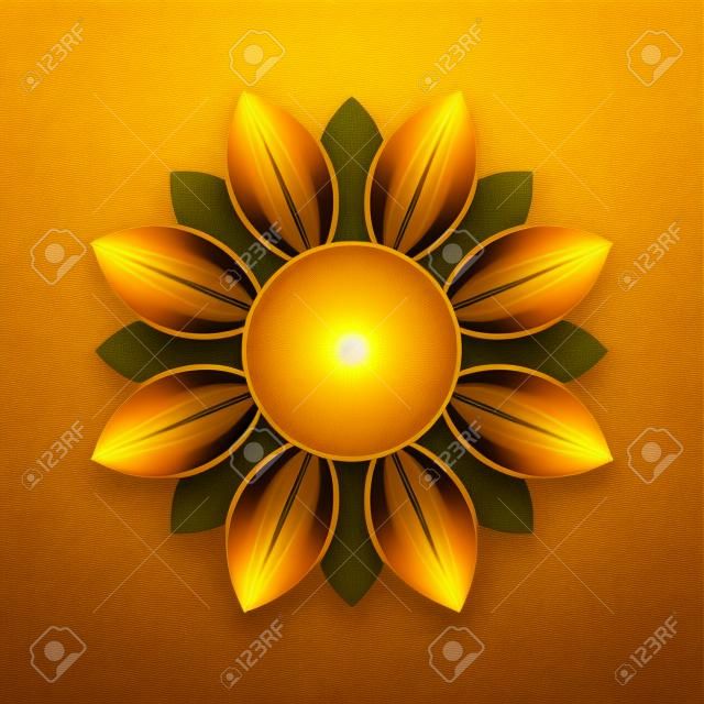 Logo i symbol słonecznika na Święto Dziękczynienia