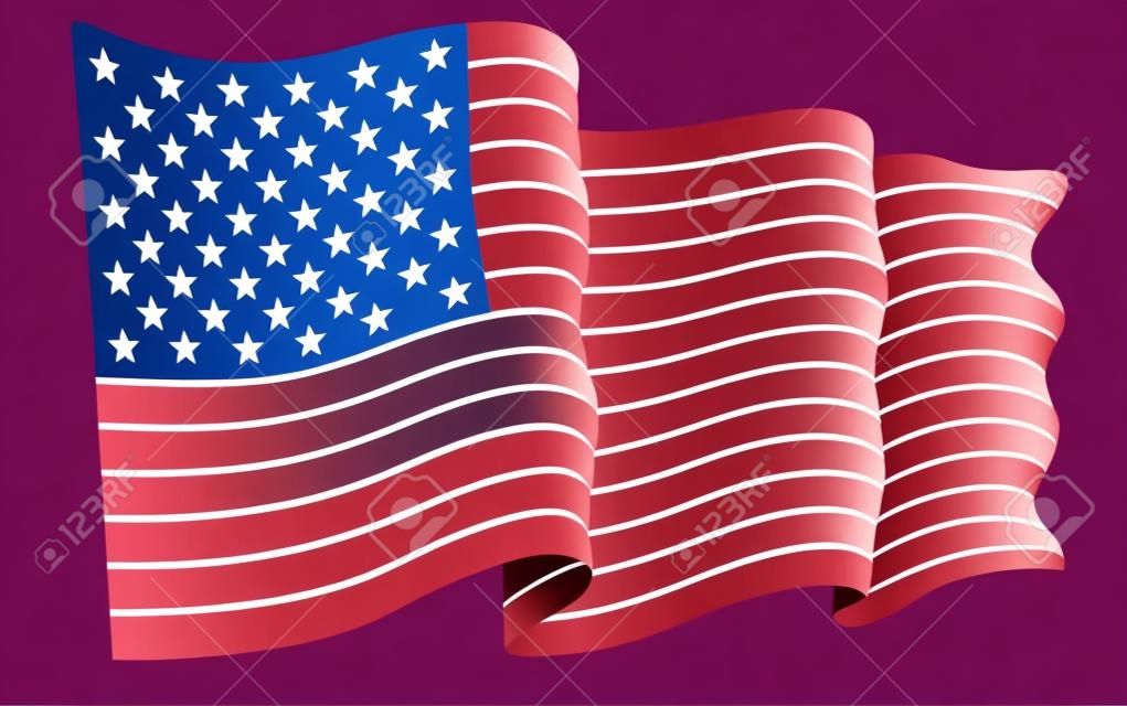 USA American flag vector