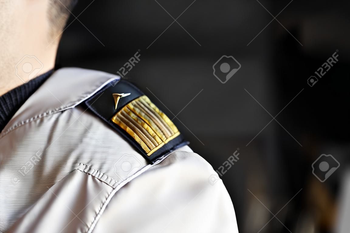 Shoulder Golden Pilot Badge Detail