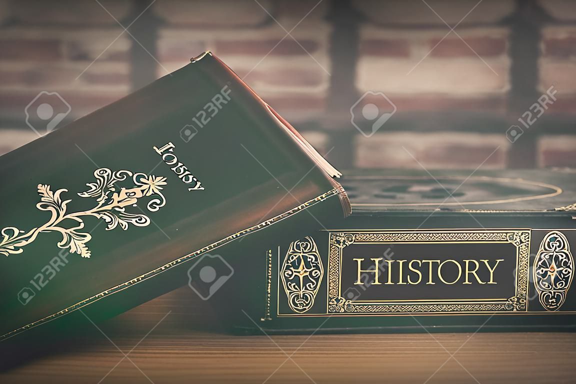old history book close up
