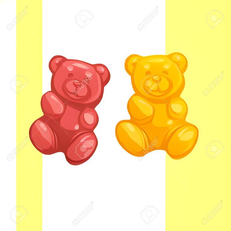 Different colored jelly bears