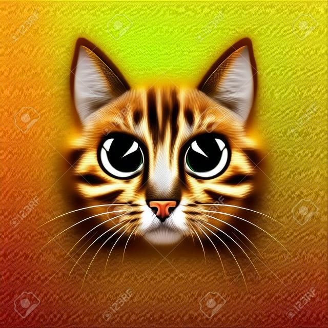 Cat visage animal filtre modèle vidéo chat photo effet isolé vecteur icône