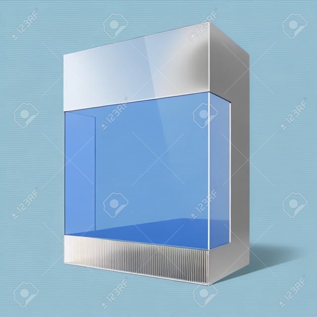 Caixa de embalagem com uma janela de plástico transparente
