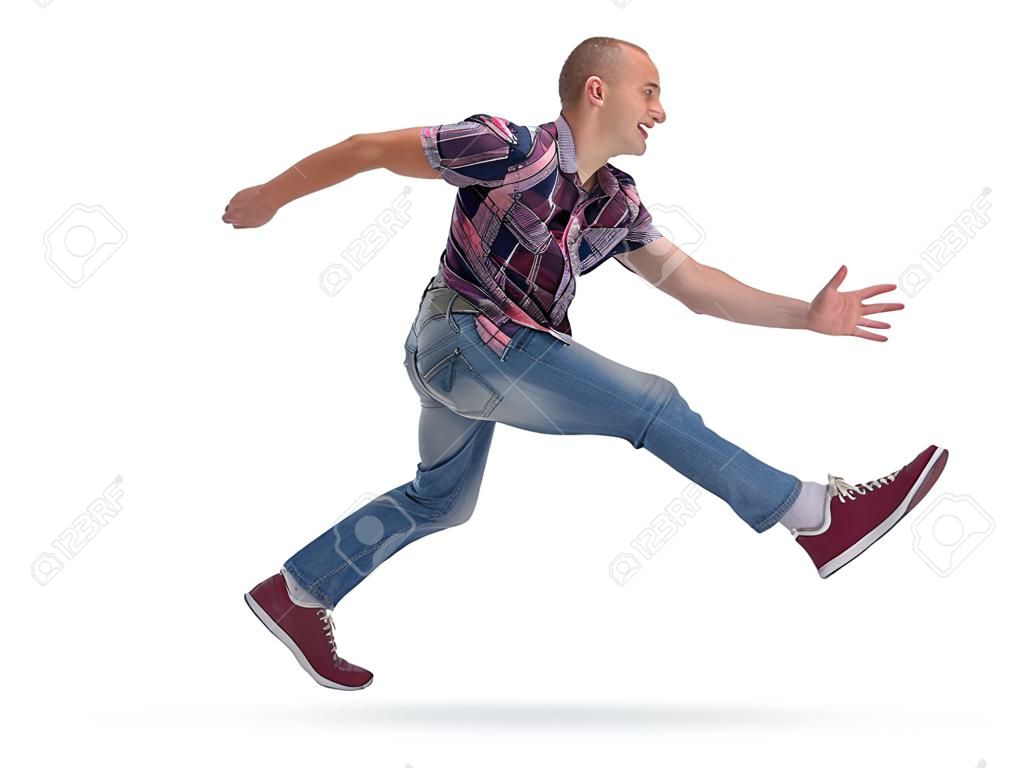 Young man running