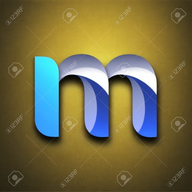 Modelo moderno de elemento de design de ícone de letra torcida m