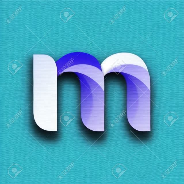 現代扭曲的字母m圖標設計元素模板
