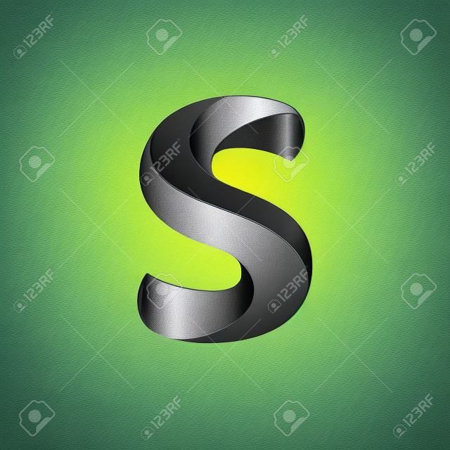 Modern twisted letter s icon design element template