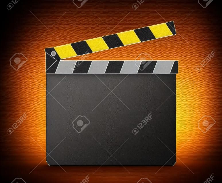 Film clapperboard with clipping path