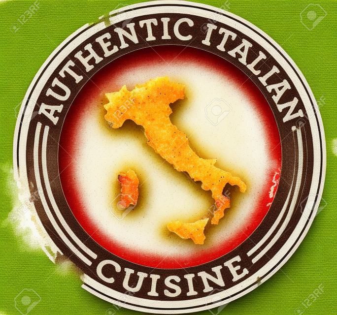 Classic Authentic Italian Food Stamp