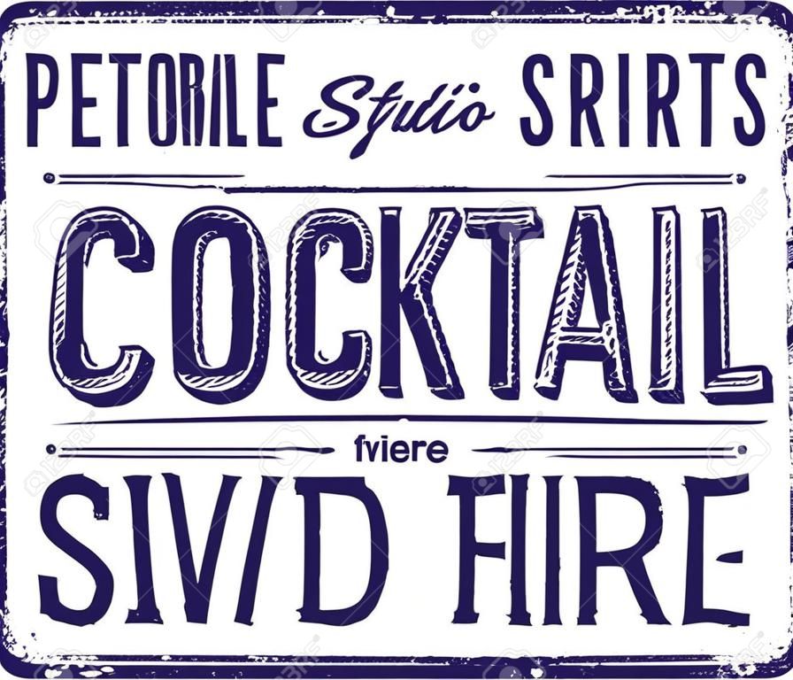 Vintage Style Cocktail Getränke Anmelden