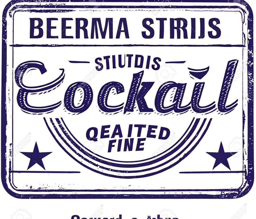 Vintage Style Cocktail Beverage Sign