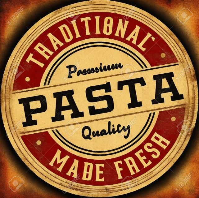 Sinal italiano vintage do restaurante da pasta