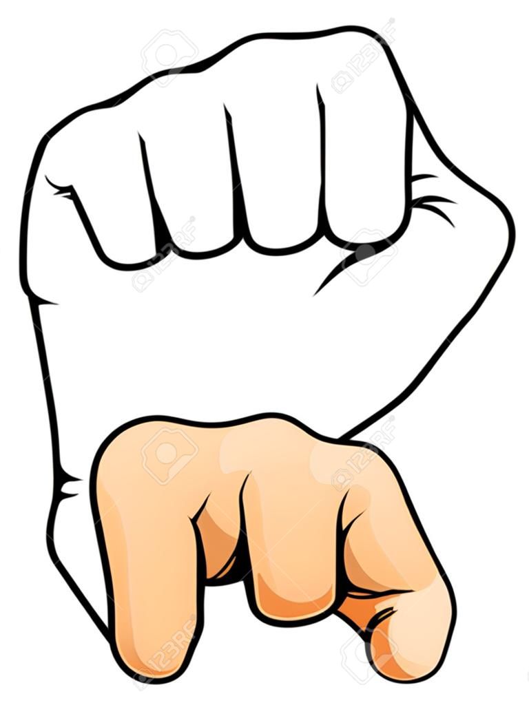 Fist punch vector illustration. Strong and power man symbol. Fist power, strong hand human arm