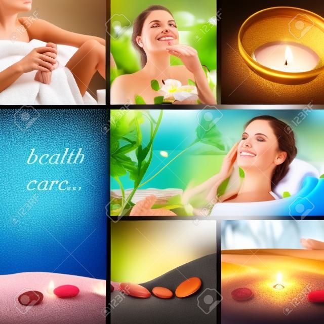 Spa Collage.Dayspa concept composed of different images 