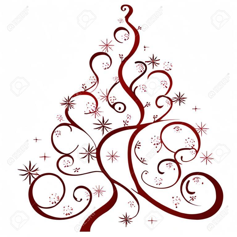 Vector tree of christmas background design. Illustration