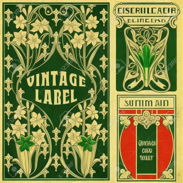 vintage items  label art nouveau