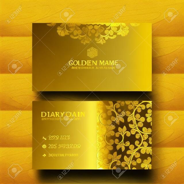 elegantes Design goldenen Premium-Luxus-Vorlage Visitenkarte